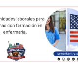 Oportunidades laborales para personas con formación en enfermería.